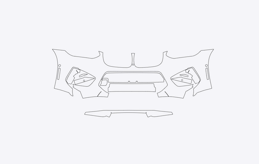 BMW X3M 2020-2021 Front Bumper PPF Kit